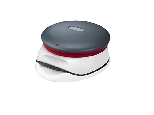 Zyliss E960002 Pressa Per Hamburger, Plastica, Bianco, Grigio, Rosso, Stampo Circolare Per Hamburger, Lavabile In Lavastoviglie
