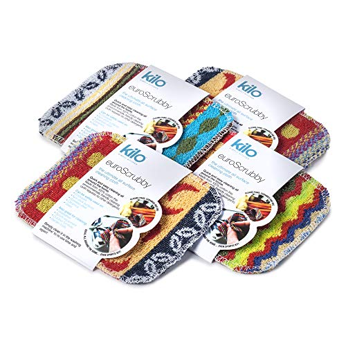 Kilo - Paglietta Lavapiatti Antigraffio, Multicolore, 17X13Cm Set Of 4
