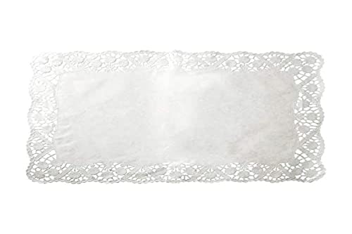 Gp&Me La Dolcetteria Sottotorta Bianchi Rettangolari Con Pizzo, Carta, 30X19X0.1 Cm, 15 Unità
