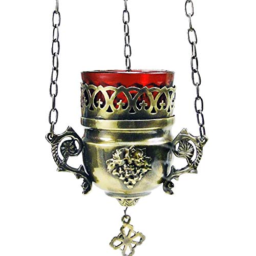 Nklaus Candela A Luce Eterna In Ottone Antico Fatta A Mano Con Catena Di Ancoraggio Luce Eterna Appesa Modalità Di Funzionamento Tea Light 2953