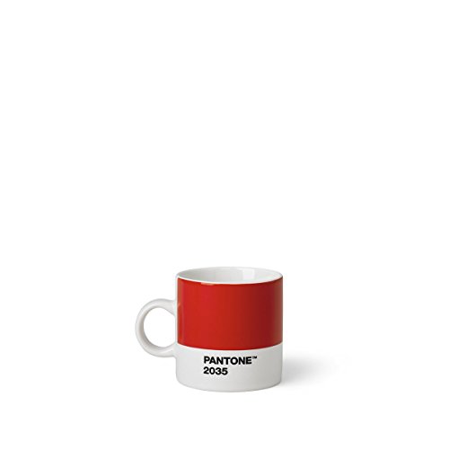 Copenhagen Design Pantone Espresso, Small Coffee Cup, Fine China (Ceramic), 120 Ml, Red, 2035, 6.2 Cm