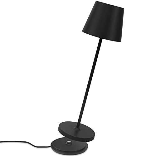 K-Bright Lampada Led Dimmerabile Da Tavolo In Alluminio, H38Cm，Ricaricabile Colore Luce Calda Per Interni/Esterni Lampada Da Tavolo Con Base Di Ricari