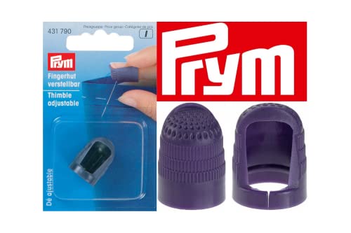 Prym Thimble, Plactis, Blue, Verstellbar, Pflaumenblau, 1 Stück