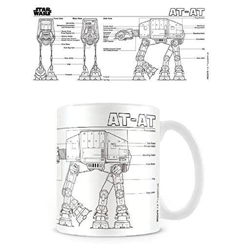 Star Wars At-At Sketch Unisex Tazza Standard Ceramica