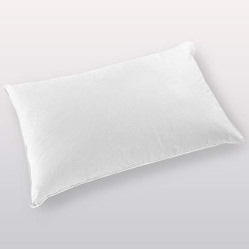 Gabel Nottetempo Guanciale Super Comfort, Cuscino Per Letto, Cotone-Piuma D'Oca, Bianco, 80 X 50 X 14 Cm