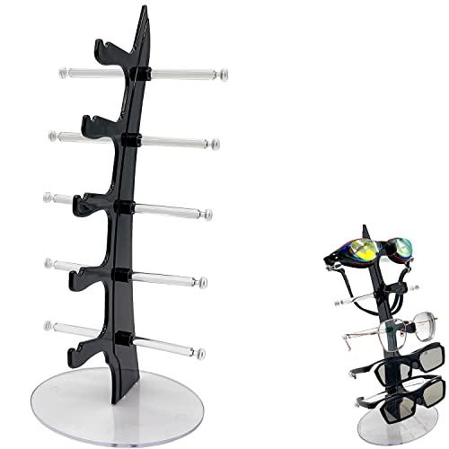 Pezeeu Supporto Per Occhiali Portaocchiali Espositore Da Sole Per Occhiali A 5 Strati Sole Sunglasses Display Per La Conservazione E La Presentazione,