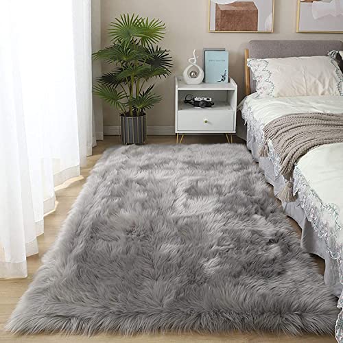 Yihaic Faux Tappetto Di Pelle Di Pecora Tappeto, Pecora Agnello Imitazione Pelliccia Sintetica Decorativa, Adatto Per Tappeto Per Soggiorno, Tappetino