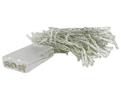 Stringa Luci Led A Batteria Con 100 Led Bianco Caldo Giallo 10 Metri Ip20 4,5V Decorazione Natale