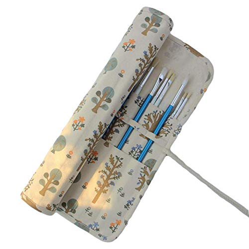Porta Pennelli Da Pittura, 20 Scomparti Arrotolare Tela Borsa Per Pennelli Per Artisti E Amanti Per Tempere Acriliche, Acquerelli, Penne, Pittura Penn