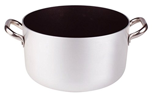 Pentole Agnelli, Alsa104S16, Casseruola Alta In Alluminio Con 2 Maniglie In Acciaio, Alluminio Antiaderente Interno 3Mm, Diametro 16 Cm