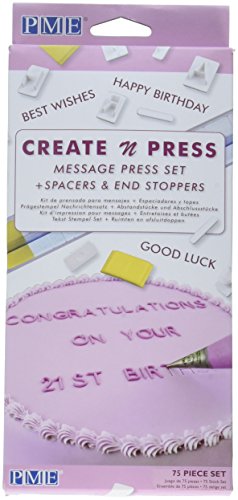Pme Create N Press Messaggio Set, Bianco