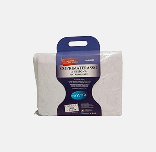 Caleffi 11630, Spugna Coprimaterasso Jersey Per Matrimoniale Letto, Taglia Unica