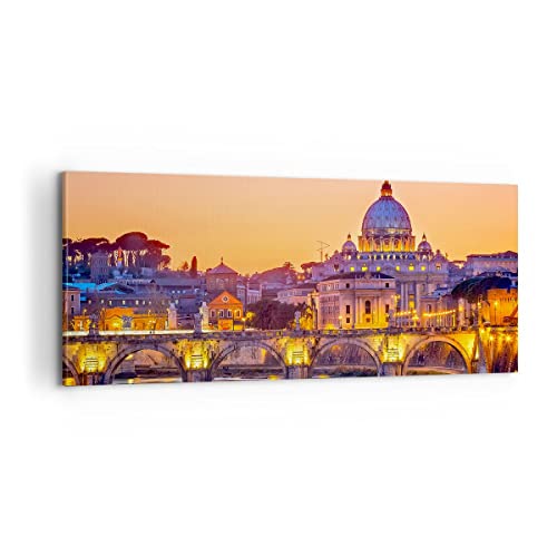 Quadro Su Tela 100X40Cm Stampe Da Parete Roma Italia Basilica Storia Grandi Decorazione Murale Camera Da Letto Cucina 1 Pezzo Quadri Moderni Soggiorno