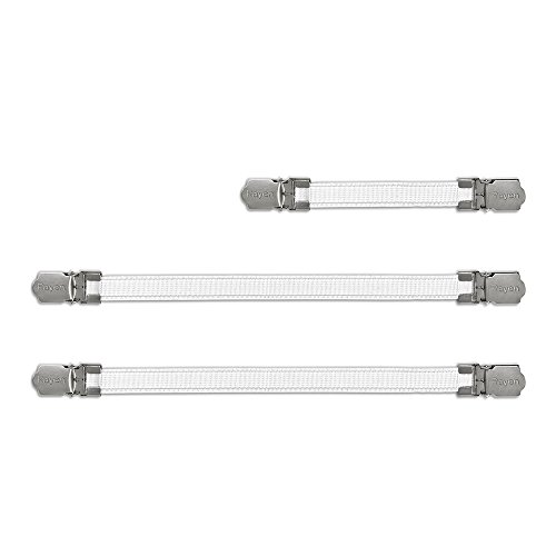 Rayen Elastici Da Copriasse Da Stiro, Bianchi, 2 E (23 Cm), 1 E (13 Cm)