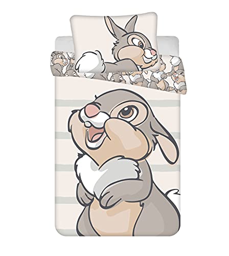 Disney - Set Di Biancheria Da Letto, Motivo: Bambi, 2 Pezzi Dimensioni: 100 X 135 Cm, 40 X 60 Cm, 100% Cotone.