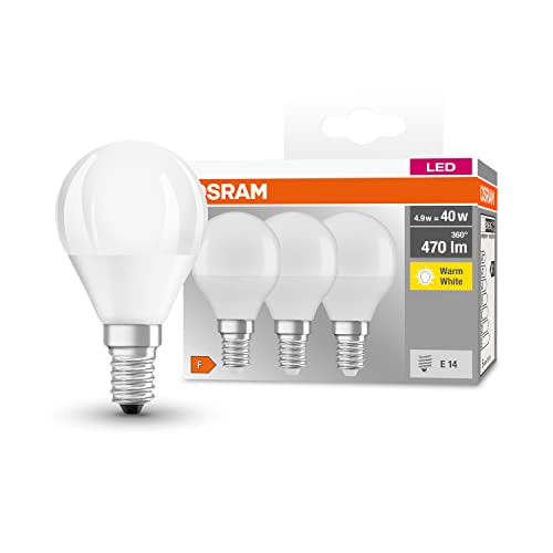 Osram Lampadina Led A Goccia, Luce Calda, E14, 40 W Equivalenti