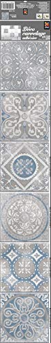 Plage 260583 Smooth – Tiles Piastrelle Sticker Antico Elvas [6 Foglio 15 X 15 Cm; 5.90"" X 5.90"], Vinile, Blue And Brown, 15 X 0,1 X 15 Cm