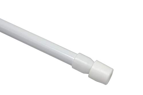 Gardinia Asta Per Tende, Metallo, Bianco, 90-120 Cm, 2 Unità
