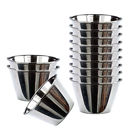 Happy Friends - Mini Stampi Per Budini - Acciaio Inox - Set Di 12 - Ø 7 Cm