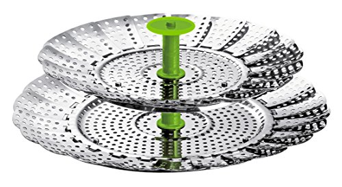 Kuhn Rikon, Cestello 2 In 1 Per Cottura Al Vapore, 14-22 Cm, In Acciaio Inox