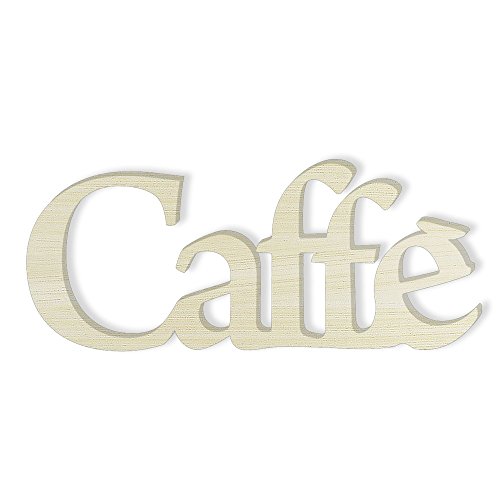 Woodwrite Shabby Caffè,Scritta In Legno, Shabby, 55X24X1 Cm