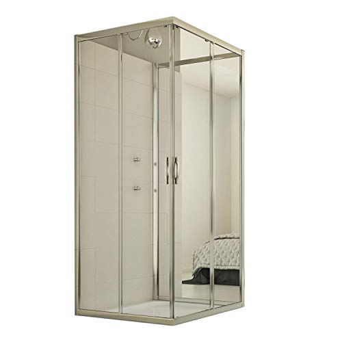 Box Doccia 3 Lati 70X120X70 Cm H198 Trasparente Mod. Evolution Trio