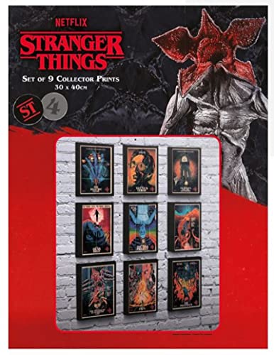 Pyramid International Stranger Things 4 - Set Di 9 Poster Da Collezione, 30 X 40 Cm, Multicolore
