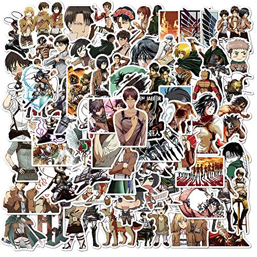 Confezione Di Adesivi Per Laptop 100 Pezzi, Attack On Titan Adesivi Fantastici Unici Adesivi Per Bottiglie D'Acqua Per Notebook Chitarra|Adolescenti D