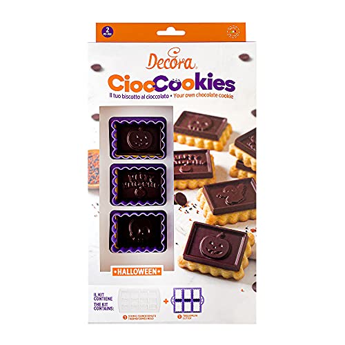 Decora 0255158 Set 2 Pz Per Gallette Al Cioccolato Halloween