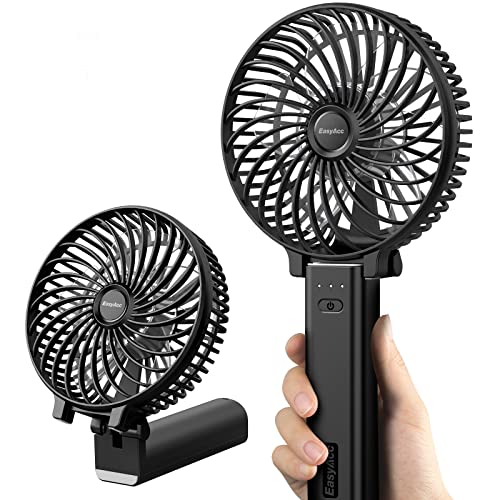Easyacc Ventilatore Portatile 2024 Ventilatori Viaggi Usb [Potent/Un Arresto Chiave/Silenzioso/Facile Pulire] 23 Ore Ventilatore Batteria Pieghevole V