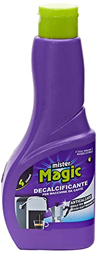 Mister Magic - Decalcificante Macchinetta Caffè, Trattamento Anticalcare Per Piccoli Elettrodomestici, Biodegradabile Al 98%, 200 Ml