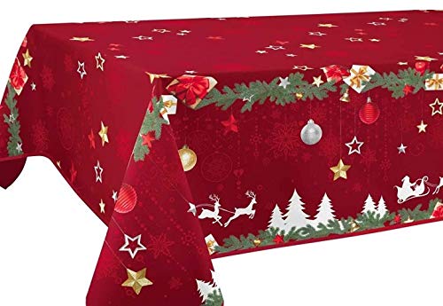 Le Linge De Jules Tovaglia, Poliestere, Rosso, Rettangolare 150X300 Cm
