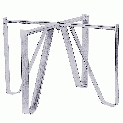 Inferramenta Koem Piedistallo Pieghevole In Acciaio Zincato Con Altezza 30 Cm Per Sostegno Di Botti Alimentari (Appoggio Da Ø 53 Cm Per Botti Da 150 L