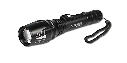Vetrineinrete® Torcia Led Militare Tattica Ad Alta Potenza Per Emergenze Ricaricabile Pila A Batterie Con Zoom Per Caccia Campeggio Ciclismo Pesca Bl-