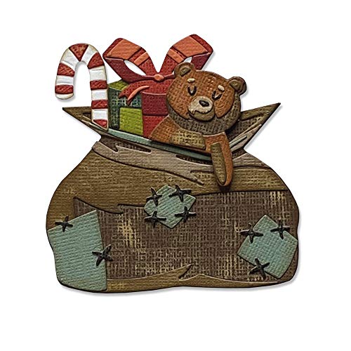 Sizzix 664972-Set Thinlits, Motivo: Toyland Colorize Di Tim Holtz, 17 Pezzi Fustelle Per Scrapbooking, Multicolor, Taglia Unica
