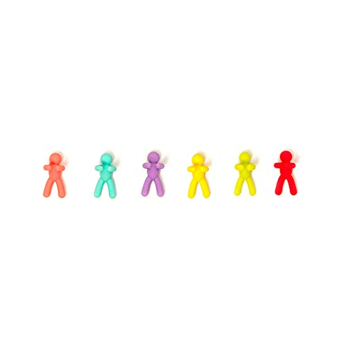 Legami - Set Di 6 Segnabicchieri Per Calici, Riutilizzabili, Simpatici, Funzionali, 1,5X 3 Cm, Tema Over The Top