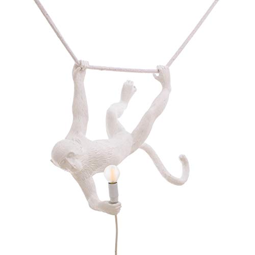 Seletti "Monkey Lamp Lampade Scimmia, Swing, Bianco