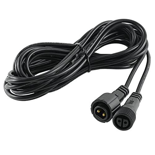 Dulee 5M(16.4 Feet) 2 Pin Ip65 Impermeabile Cavo Di Prolunga Per Faretti Solari, Luci Da Giardino, Strisce Led