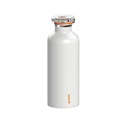 Guzzini - On The Go, Energy, Bottiglia Termica Da Viaggio - Bianco, Ø 7.3 X H21.2 Cm | 500 Cc - 11670011
