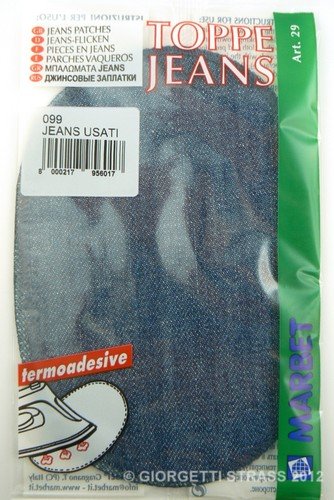 Toppe Colore Jeans Denim Usati Scoloriti Termoadesive Marbet 17 X 11Cm Ovale Toppa Adesive Pantaloni Rammendo Rammendare Buco 29 099