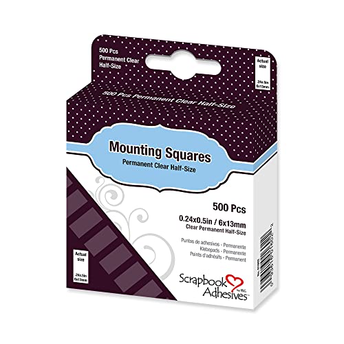 Scrapbook Adhesives By 3L Mounting Squares, Clear, 6 X 13Mm