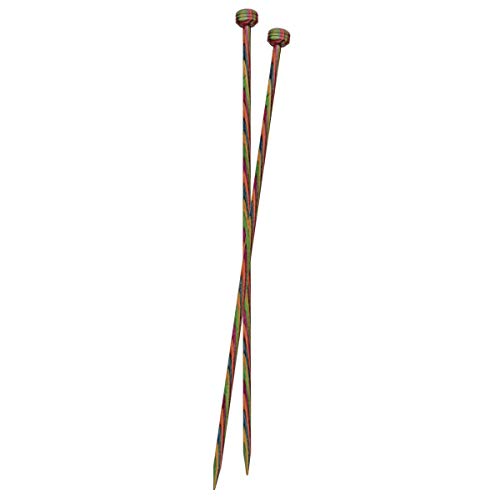 Knitpro Symfonie: Ferri Da Maglia A Punta Singola: 15 Cm X 3,25 Mm, Legno Di Betulla, Multicolore, 3.25