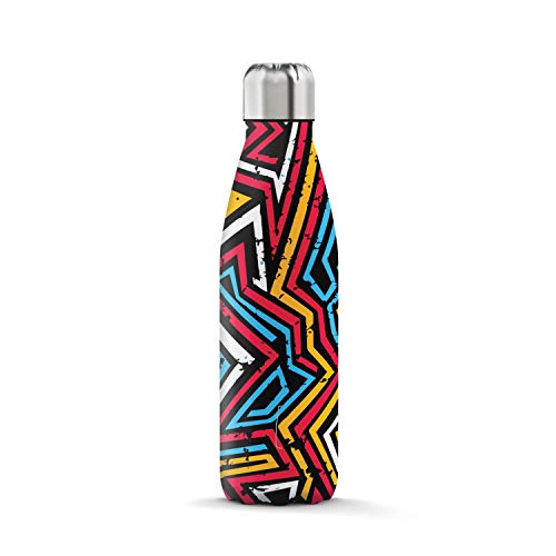 The Steel Bottle - Bottiglia Termica In Acciaio Inox, Isolamento Sottovuoto A Doppia Parete, Capacità 500 Ml, Chiusura Ermetica, Borraccia Portatile (
