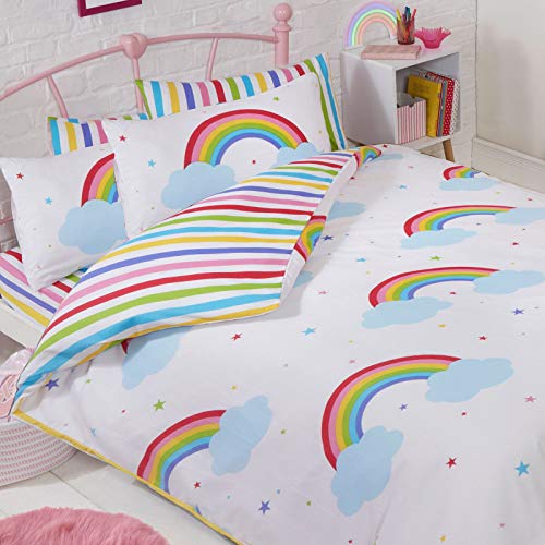 Price Right Home Set Copripiumino E Federa Doppio Arcobaleno Arcobaleno Cielo