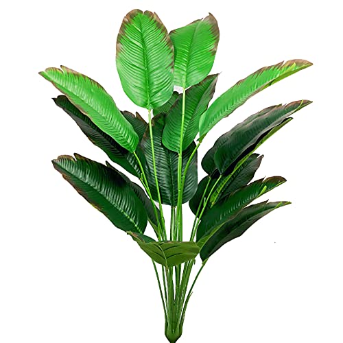 Aivoriuy Foglie Tropicali Artificiali Grande Strelitzia Reginae, Foglie Di Palma, Foglie Di Paradiso Di Uccelli, Albero Di Banano Finte Giungla ​Piant