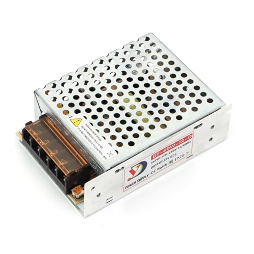 Jandei - Alimentatore Trasformatore 110/220V Ac A 12V Dc 60W 5A, Installazione Interna Ip20 Per Strisce Led, Neon O Dispositivi A Bassa Tensione