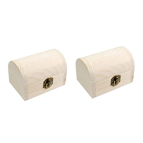 Dfh 2 Scatole In Legno A Forma Di Baule Scatola Portagioie Gioielli Confanetto Portaoggetti Da Decorare Decoupage 59722 F48