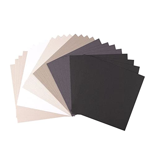 Florence Carta Per Scrapbooking, 216 G, 15,2 X 15,2 Cm, Confezione Multipla Da 24 Fogli, Colore: Nero, 15X15X0.8 Cm