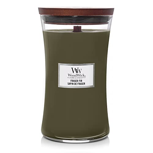 Woodwick Hourglass Candela Profumata Grande | Fraser Fir | Con Stoppino Scoppiettante | Fino A 130 Ore