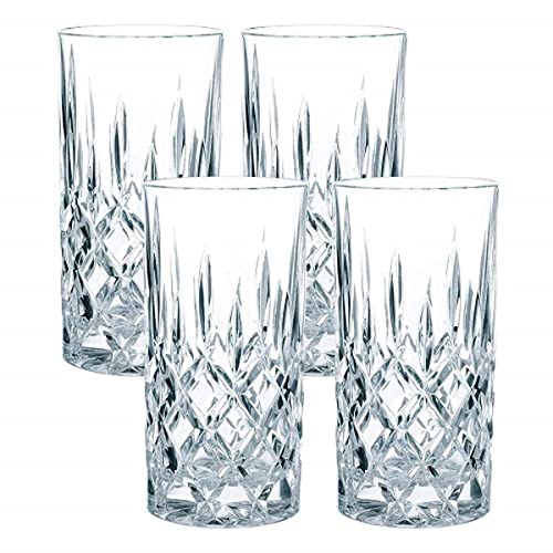 Spiegelau & Nachtmann Noblesse 89208 - Set Da 4 Bicchieri Per Long Drink, In Vetro Di Cristallo, Da 375 Ml